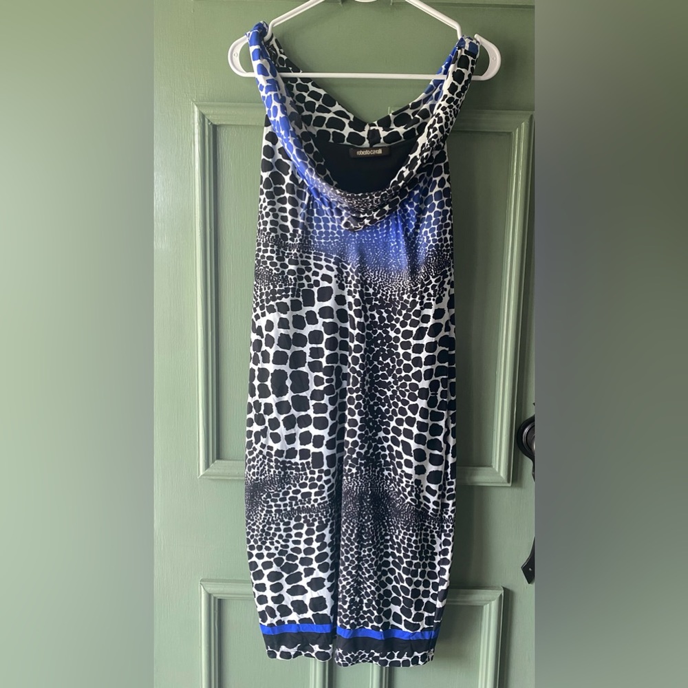 RARE Roberto Cavalli Dress Blue Animal Print